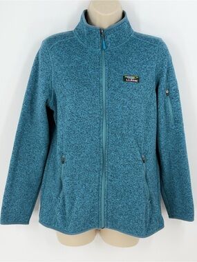 Women's L.L.Bean Sweater Fleece Full-Zip Jacket M Granola Girl Gorpcore Outdoors
